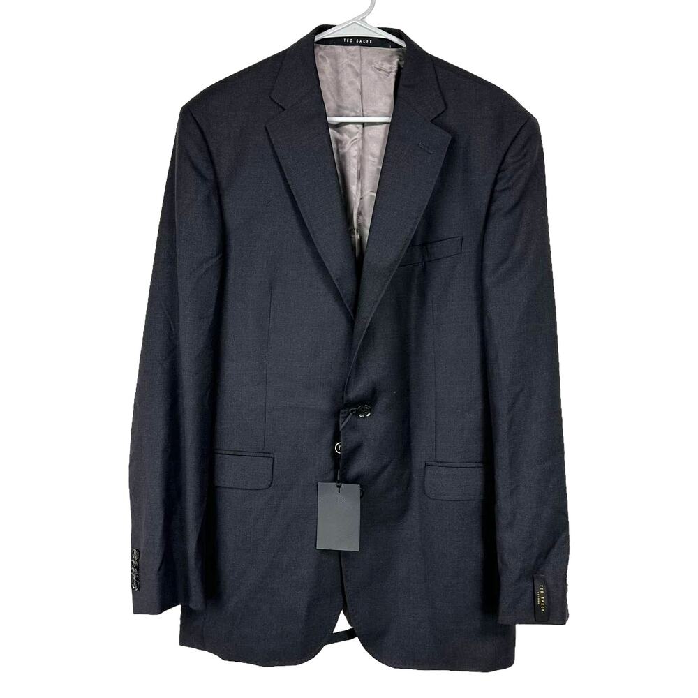 Ted Baker NWT Endurance Jarrow CT Men's Dark Gray Blazer Size 44L 100% Wool